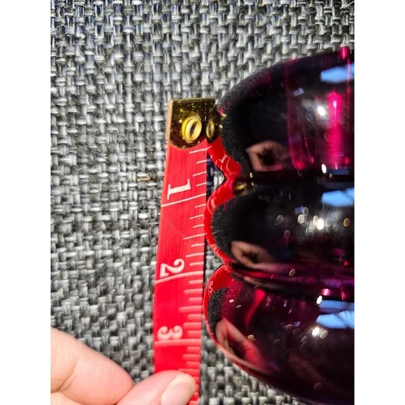 Target Essentials Purple Glass Candle Holders Set of 4 Bubble Stacked Taper Tea - Picture 5 of 6